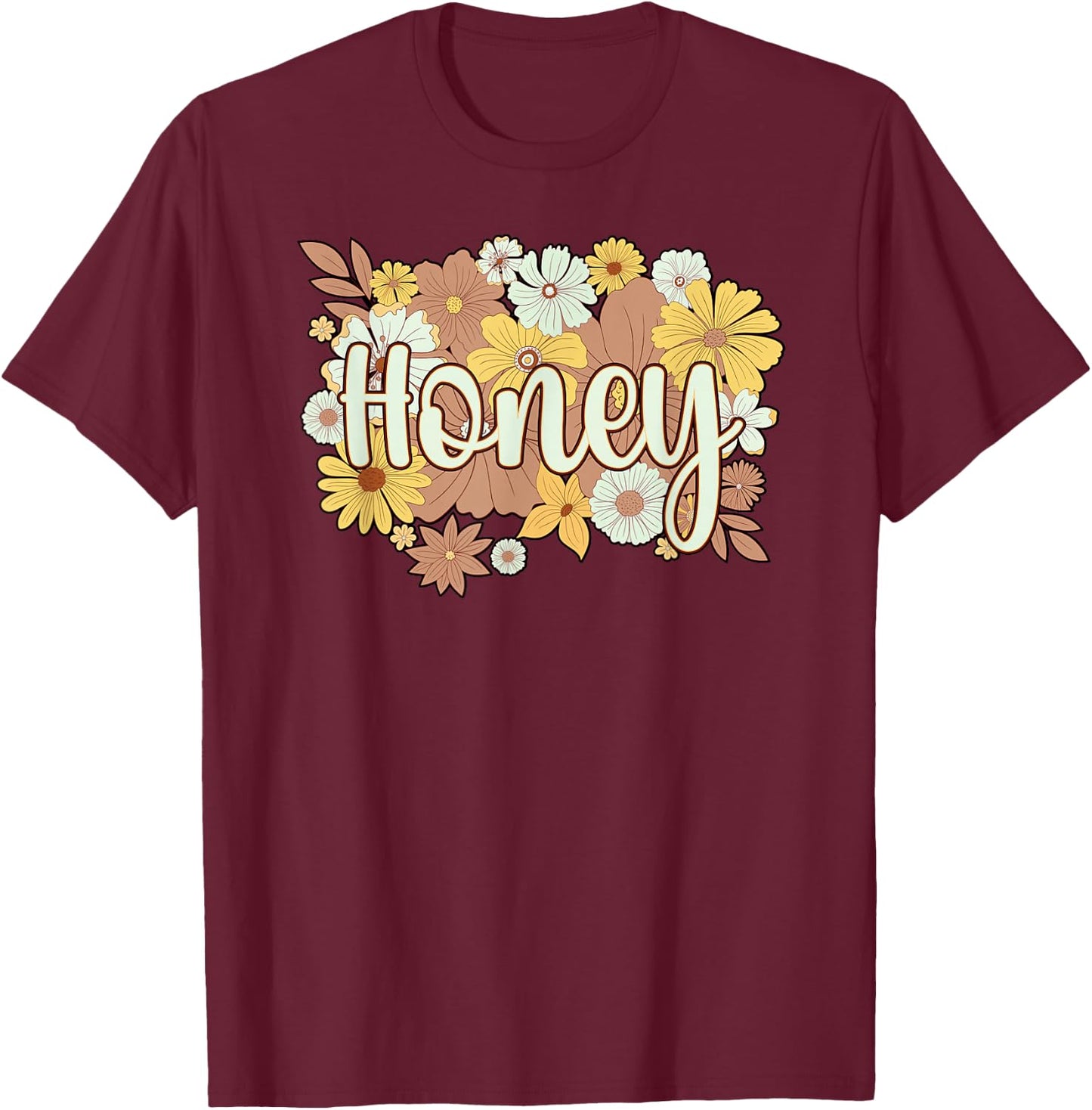Honey Grandmother Flowers Honey Grandma T-Shirt - T-Shirt | Maroon