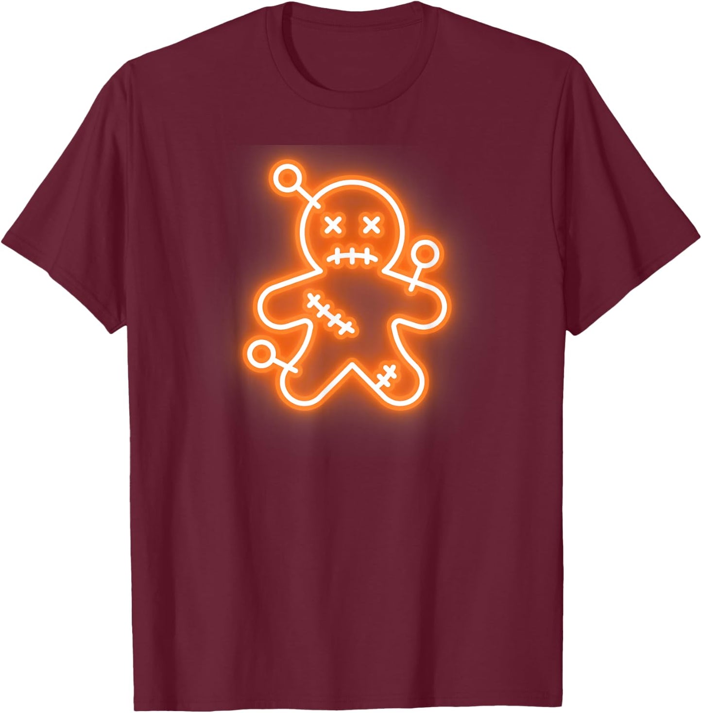 Halloween Creepy Voodoo Doll Witchcraft T-Shirt - T-Shirt | Maroon