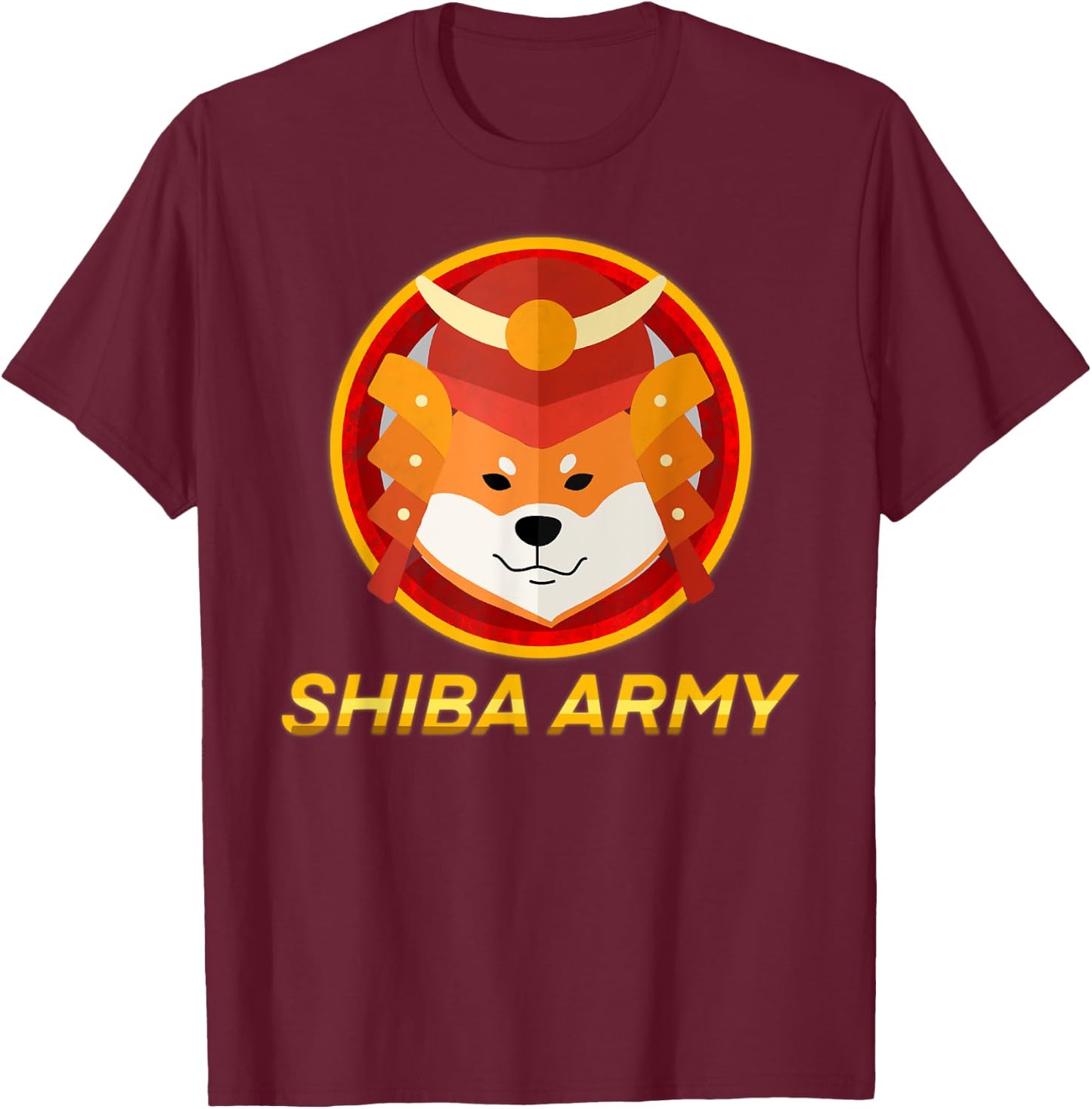 Shiba Army Shirt, Funny $SHIB Coin Shiba Inu Army T-Shirt - T-Shirt | Maroon