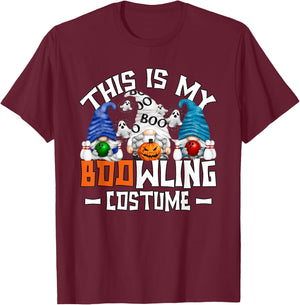 This Is My Bowling Costume Funny Mom Gnome Halloween Bowler T-Shirt - T-Shirt | Maroon