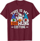 This Is My Bowling Costume Funny Mom Gnome Halloween Bowler T-Shirt - T-Shirt | Maroon