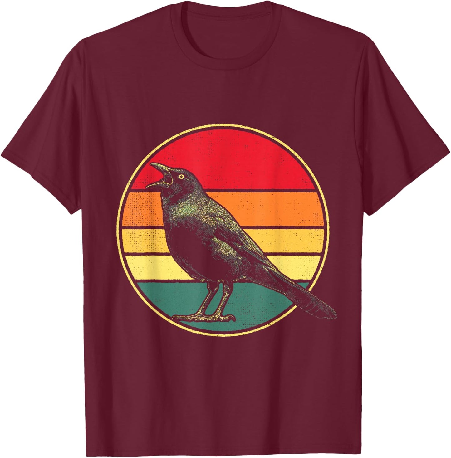 Grackle Bird T-Shirt - T-Shirt | Maroon
