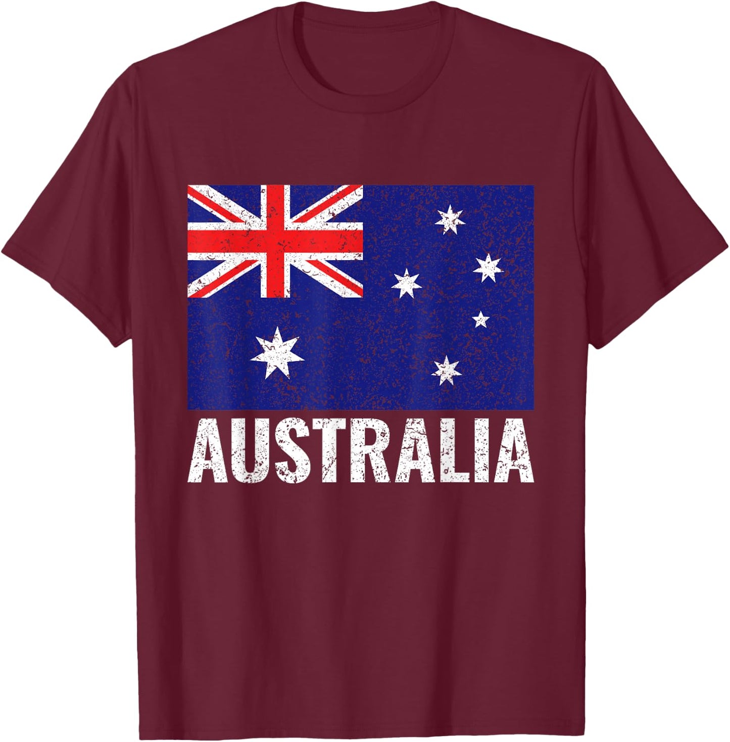 Australia Australian Flag Pride Vintage Gift DNA Patriotic T-Shirt - T-Shirt | Maroon