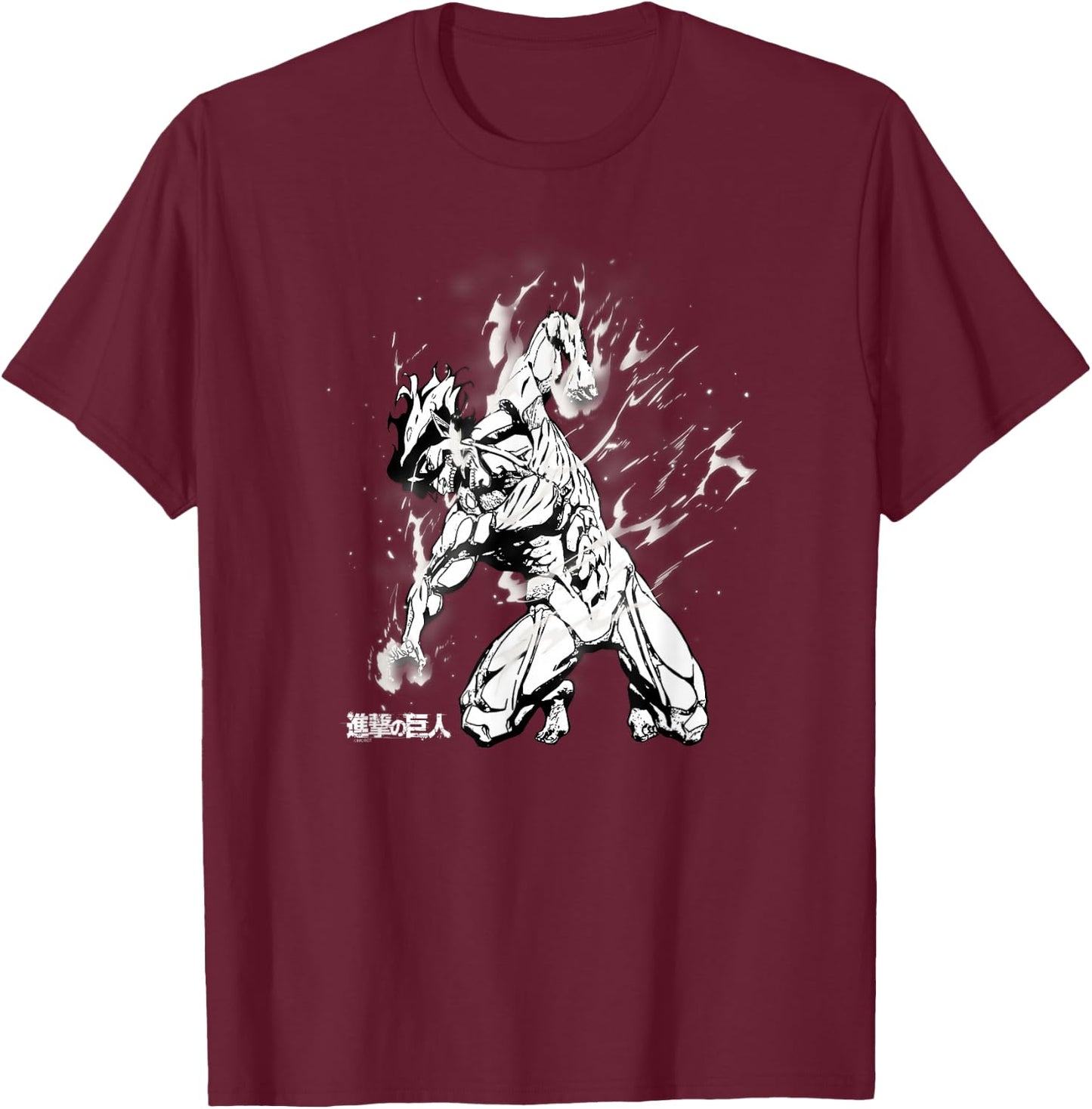 Attack on Titan Season 2 Titan Smoke AOT Anime T-Shirt - T-Shirt | Maroon