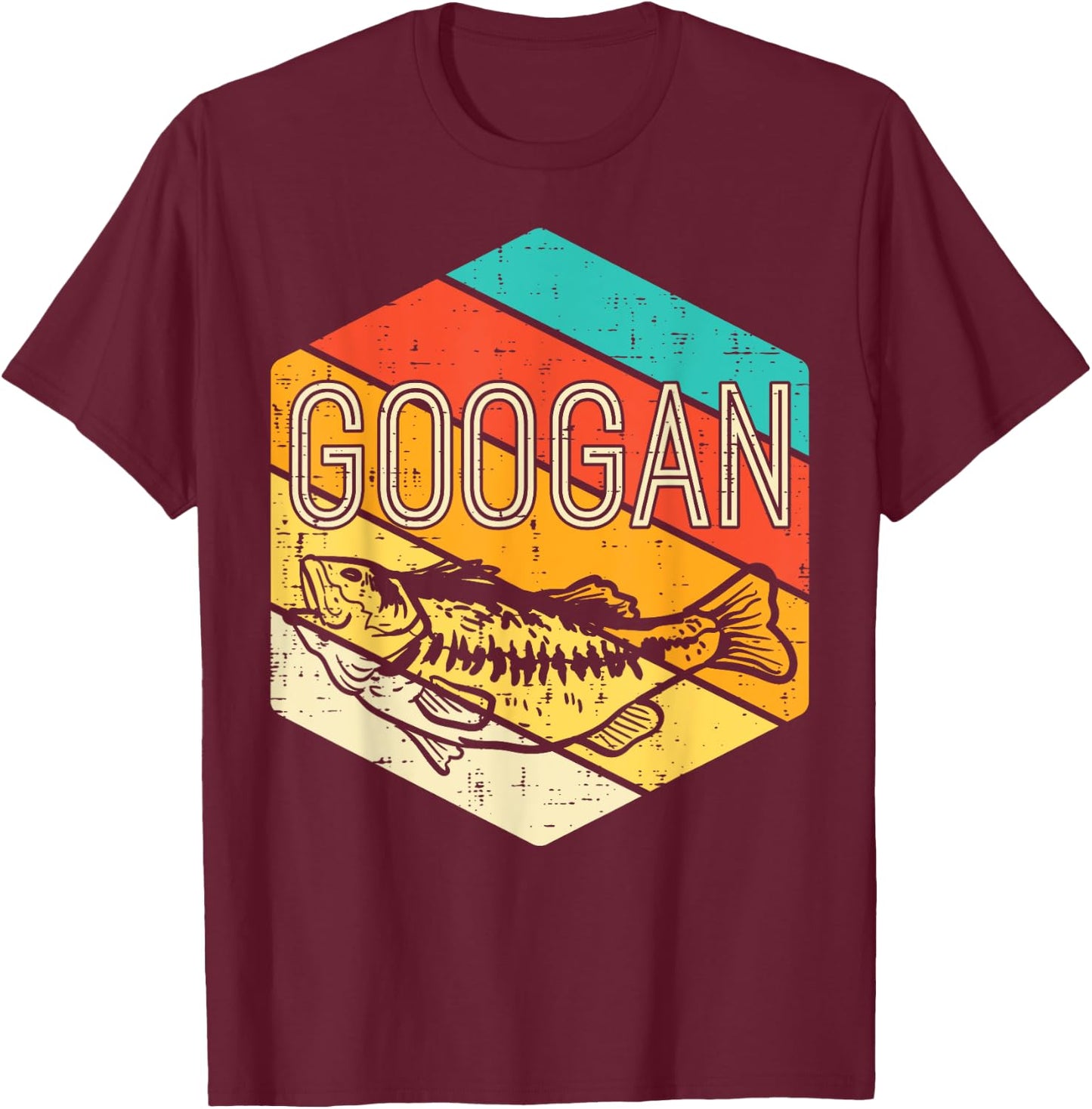 Googan Fish Retro Fishing Fisherman Angler Men Women Kids T-Shirt - T-Shirt | Maroon