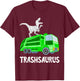 Rubbish Dinosaur City Cleaning Rubbish Vehicle Garbage Truck Driver T-Shirt - T-Shirt | Maroon