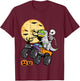 Kids Skeleton Dino Monster Truck Halloween Costume Toddler Boys T-Shirt - T-Shirt | Maroon
