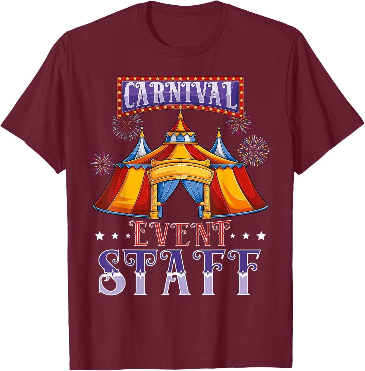 Circus event staff Carnival squad Crew birthday Party kids T-Shirt - T-Shirt | Maroon