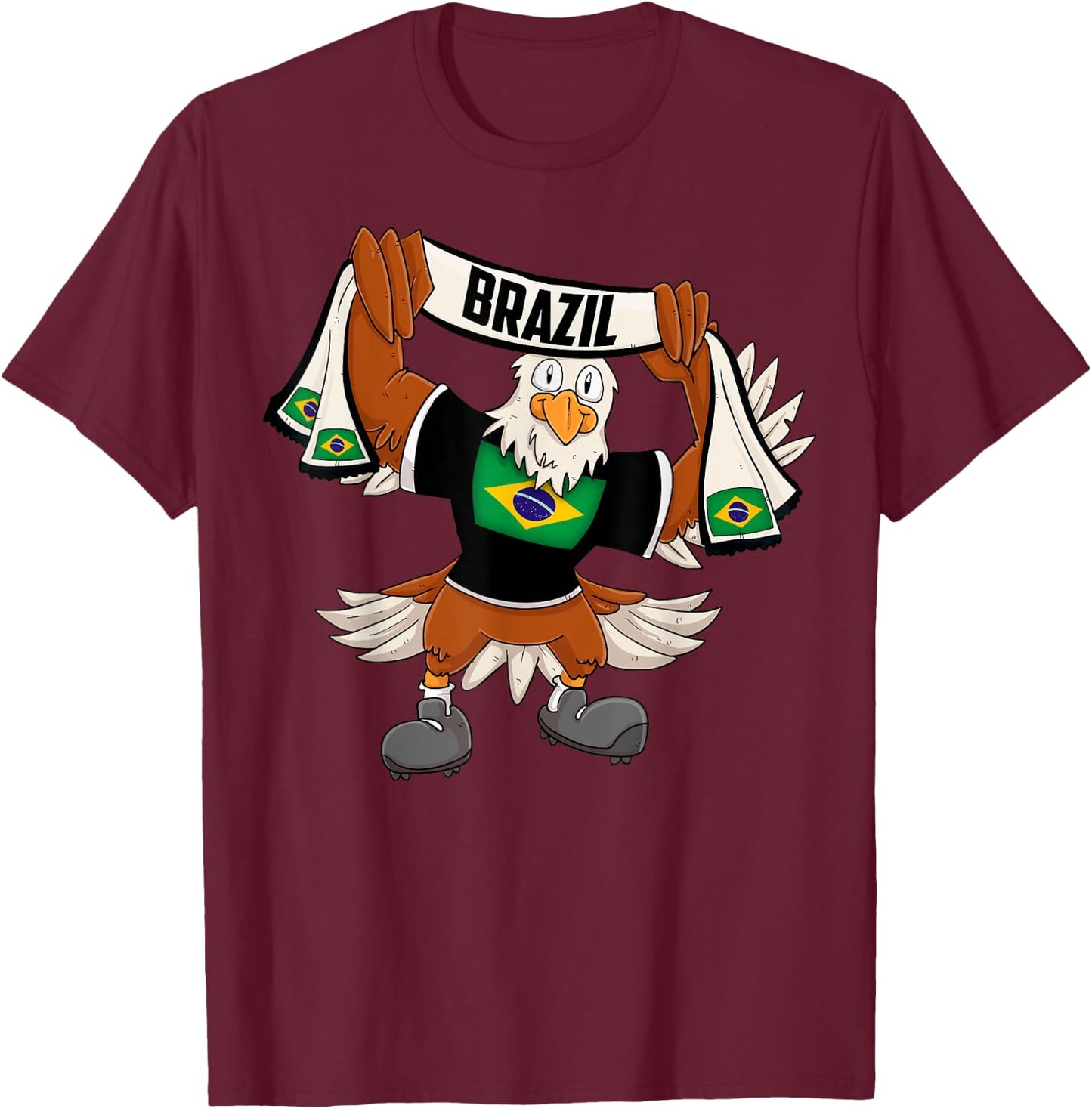 Brazil Eagle T-Shirt - T-Shirt | Maroon
