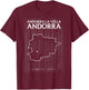 Andorra La Vella Andorra Country Capital City Flag Patriotic T-Shirt - T-Shirt | Maroon
