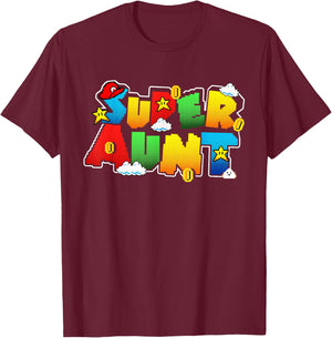 Super Aunt Best Aunt Ever Funny Gifts For Aunt T-Shirt - T-Shirt | Maroon