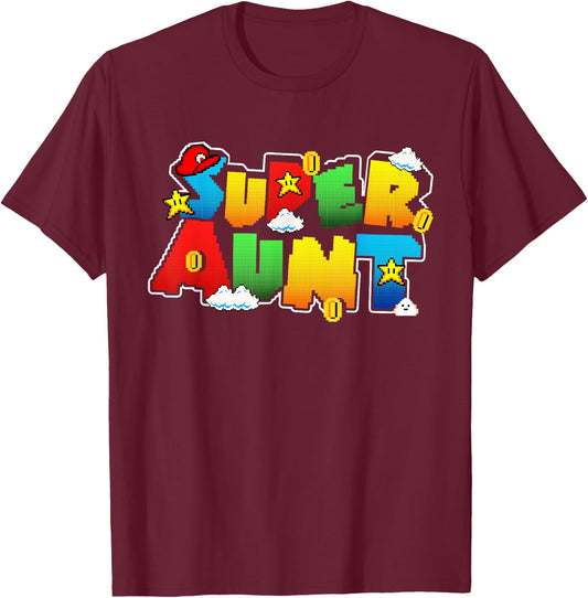 Super Aunt Best Aunt Ever Funny Gifts For Aunt T-Shirt - T-Shirt | Maroon