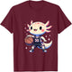 Funny axolotl basketball player boys girls T-Shirt - T-Shirt | Maroon