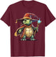 Turtle Tortoise Wizard T-Shirt - T-Shirt | Maroon