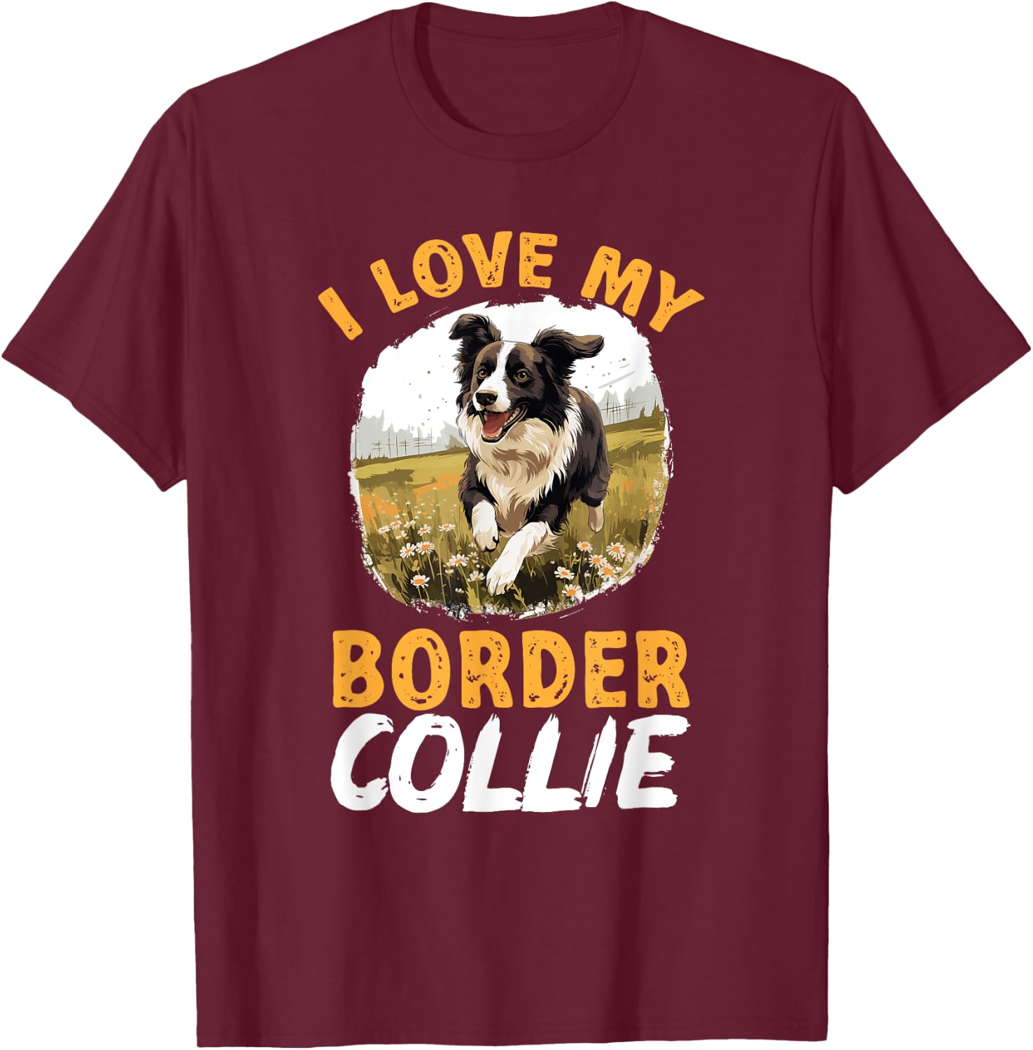 Border Collie Dog - I love my Border Collie Women Kids T-Shirt - T-Shirt | Maroon