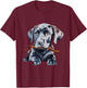 Black Labrador Fetching Stick - Pet Lover Puppy Dog Training T-Shirt - T-Shirt | Maroon