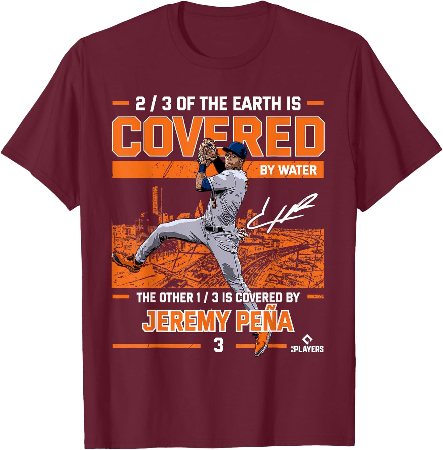 BallPark MVP Houston MLBPA Jeremy Pena , Black, Small T-Shirt - T-Shirt | Maroon