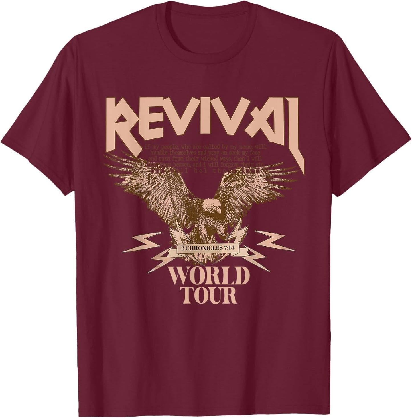 Jesus Revival, Christian Revival Believe, 2 Chronicles 7:14 T-Shirt - T-Shirt | Maroon