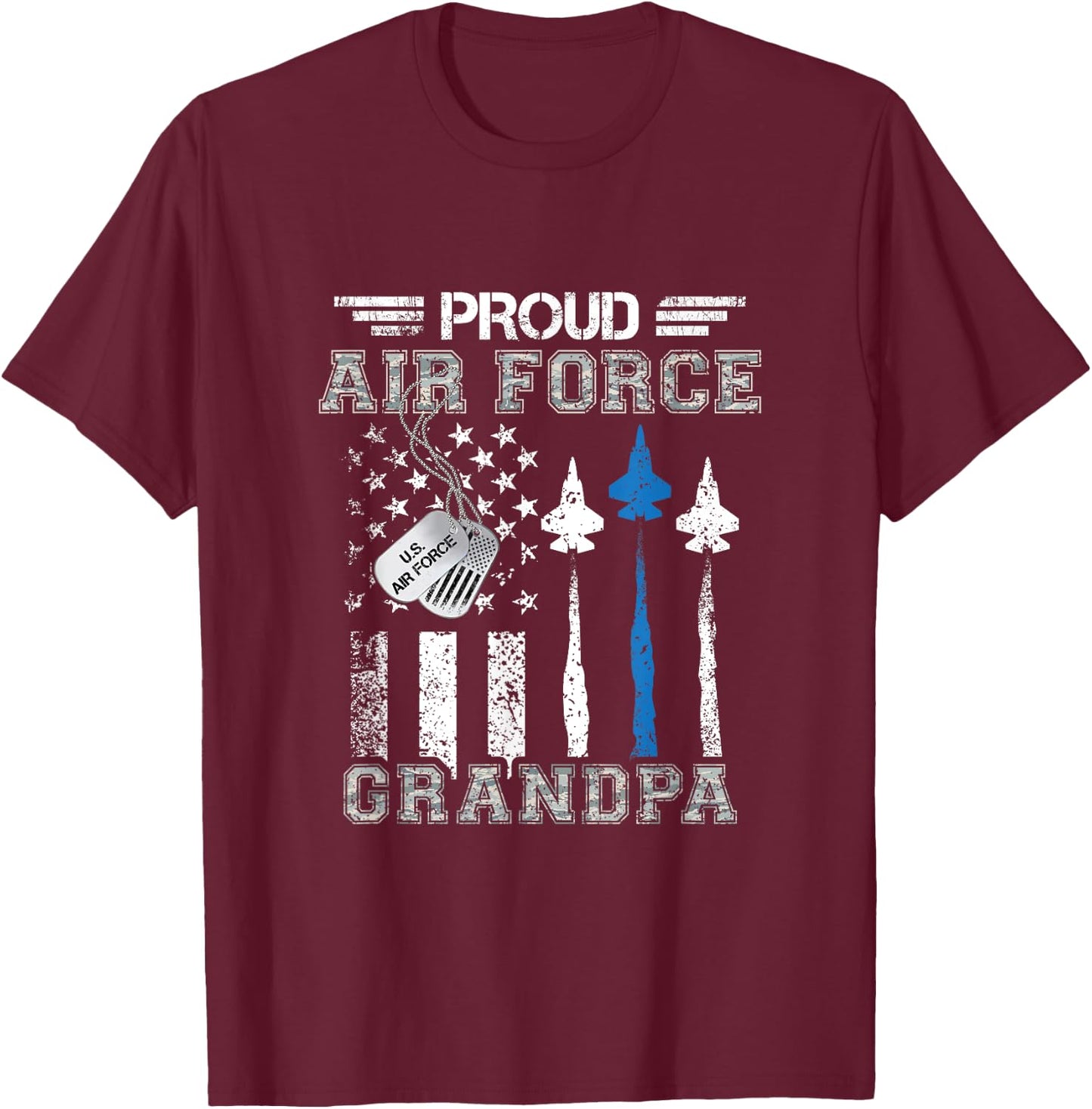 Grandpa Military T-Shirt - T-Shirt | Maroon