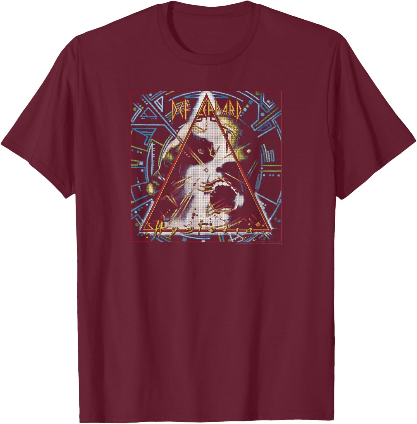 Def Leppard - Hysteria Vintage T-Shirt - T-Shirt | Maroon