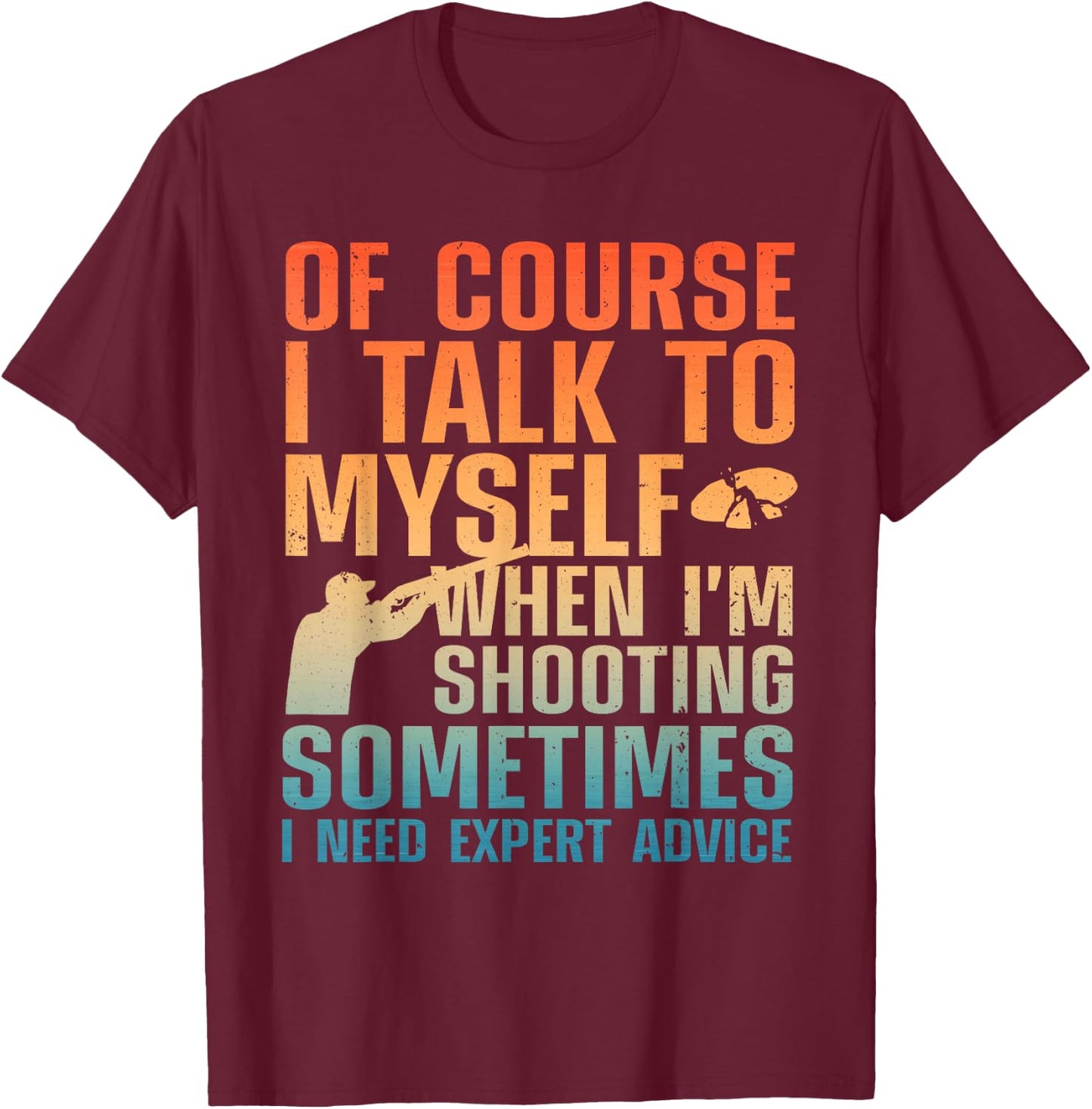 Funny Trap Shooting Women Clay Skeet Trap Shooting T-Shirt - T-Shirt | Maroon