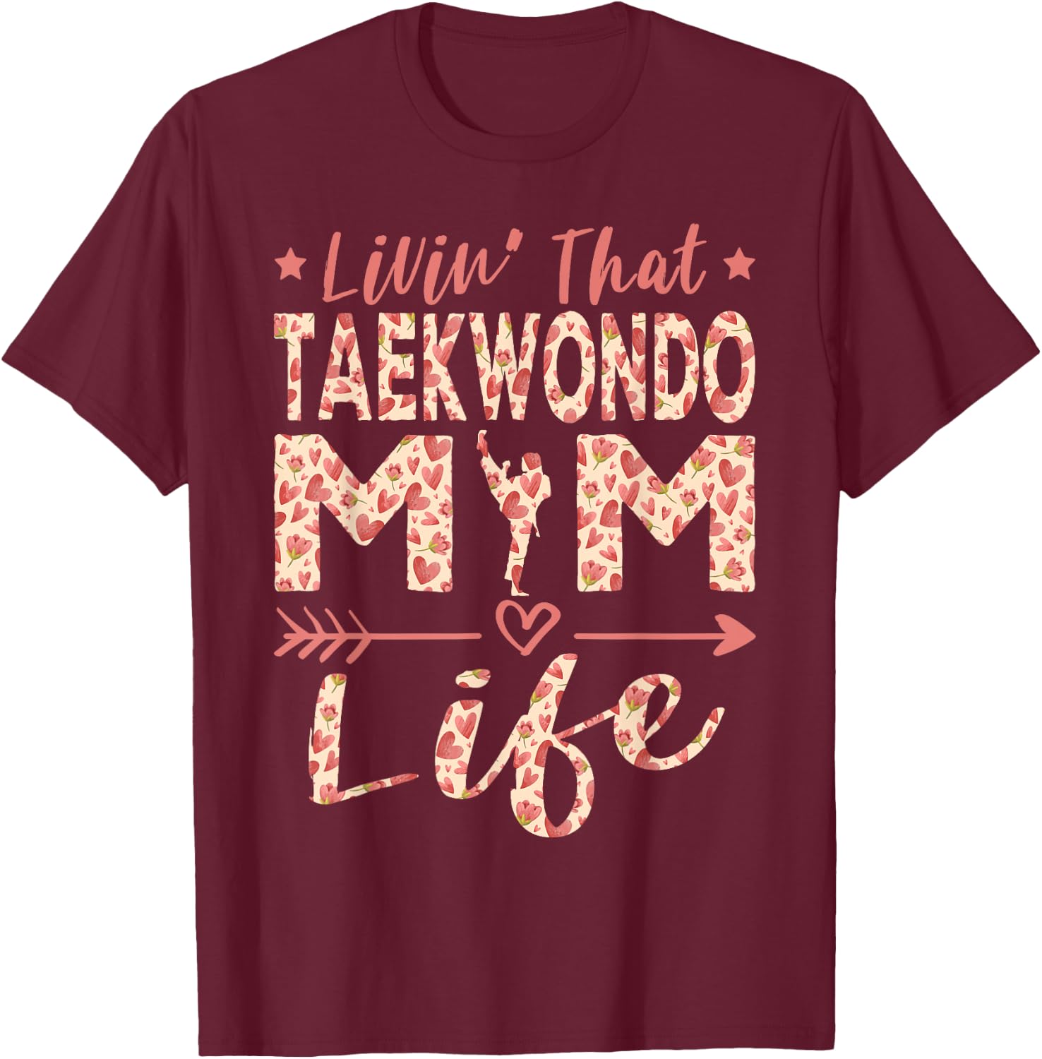Funny Taekwondo Mom Taekwondo Mama Martial Arts T-Shirt - T-Shirt | Maroon