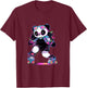 Roller Skates Funny Panda Skate Roller Skates T-Shirt - T-Shirt | Maroon