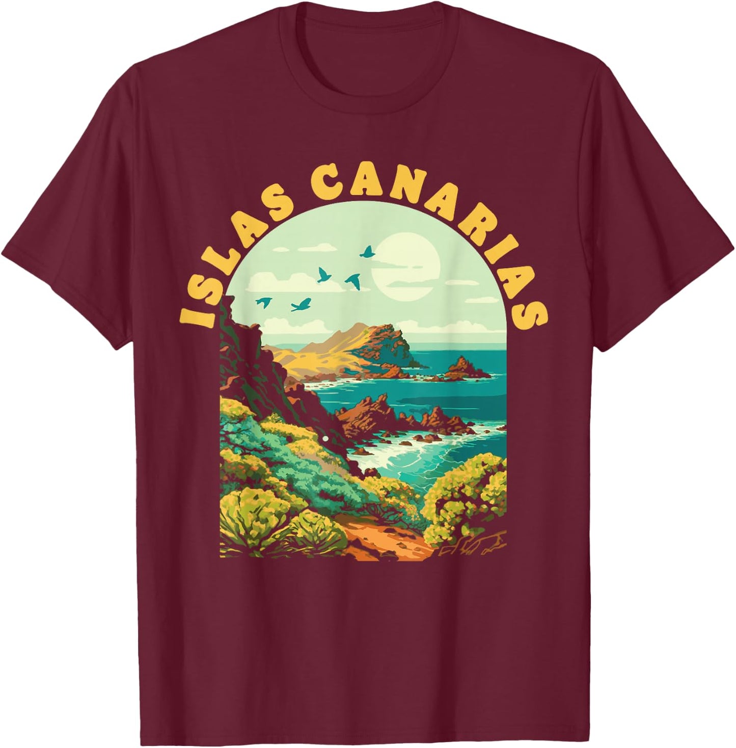 Tenerife Islas Canarias Vintage Souvenir Canary Islands T-Shirt - T-Shirt | Maroon