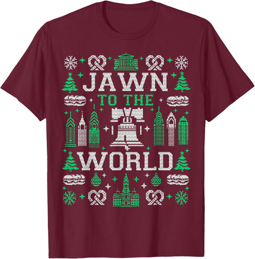 VINTAGE RETRO PHILADELPHIA PHILLY THROWBACK GIFTS Jawn to the World Philly Fan Philadelphia Ugly Christmas