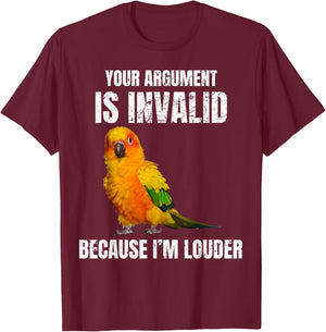 I'm Louder Sun Conure Parrot Bird funny conure lover T-Shirt - T-Shirt | Maroon