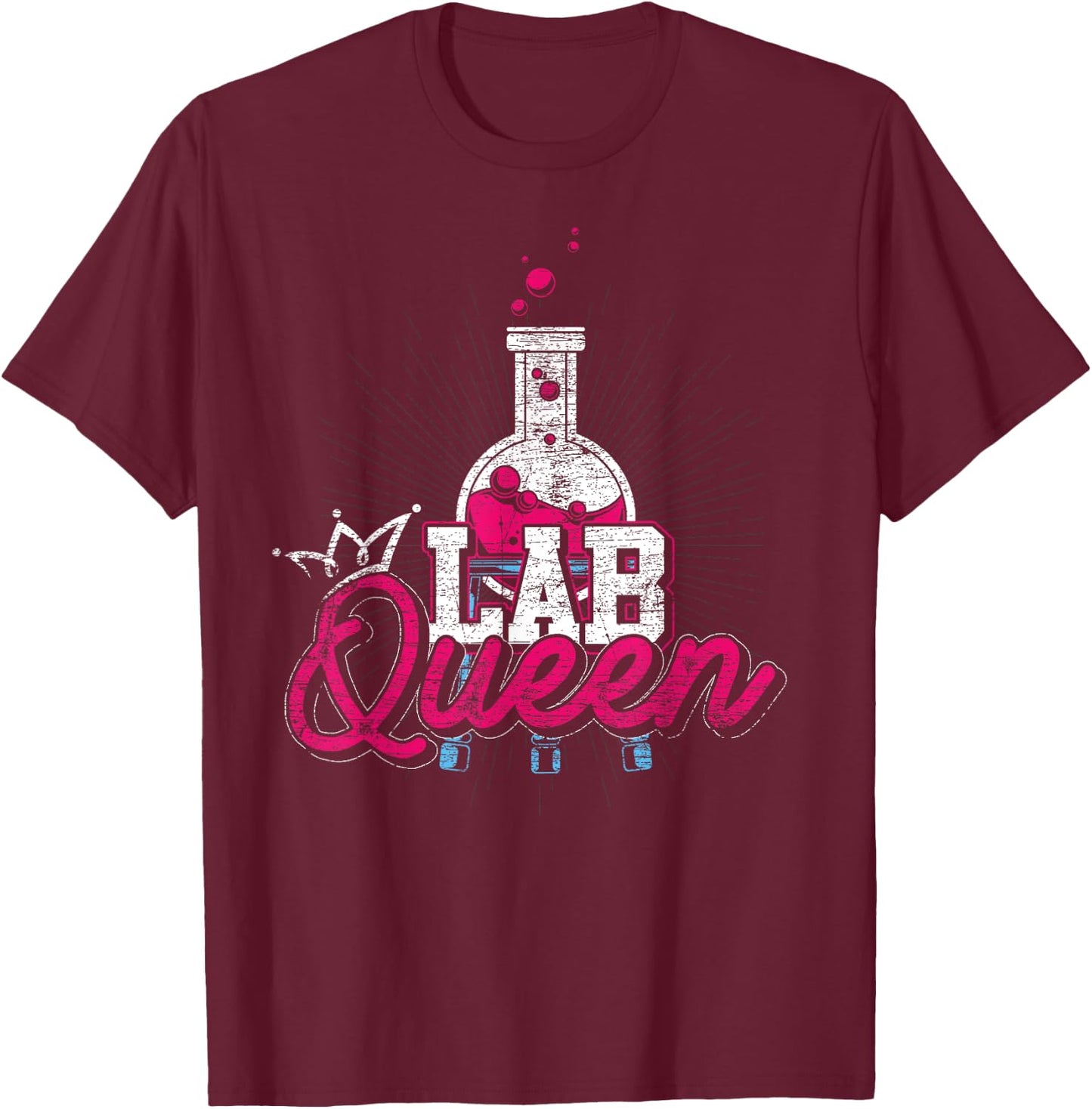 Lab Technician Lab Queen Medical Laboratory Scientist T-Shirt - T-Shirt | Maroon