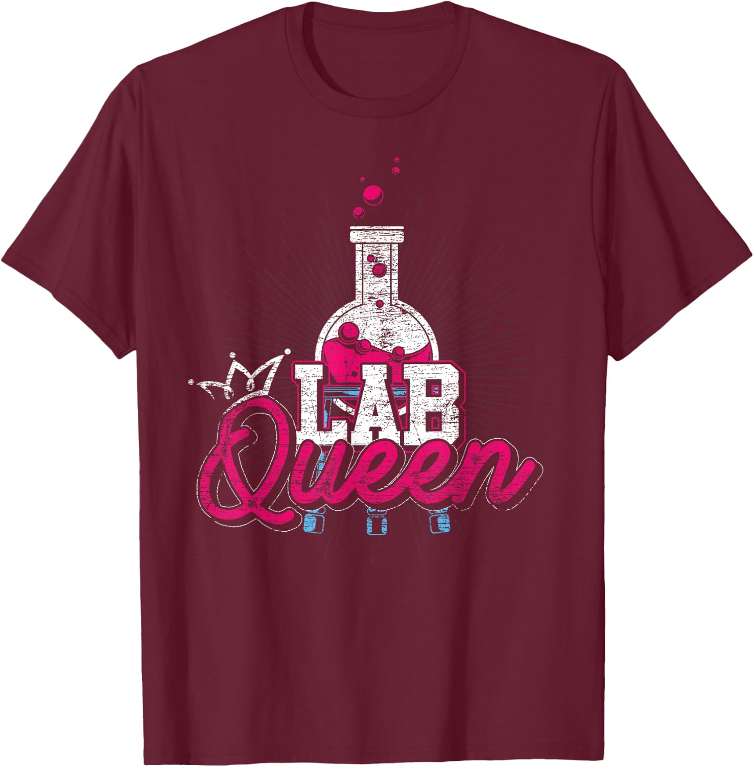 Lab Technician Lab Queen Medical Laboratory Scientist T-Shirt - T-Shirt | Maroon