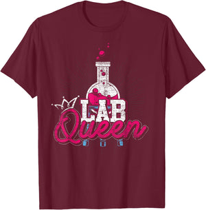 Lab Technician Lab Queen Medical Laboratory Scientist T-Shirt - T-Shirt | Maroon
