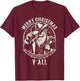 Cowboy Santa Claus Merry Christmas Y'all Western Country T-Shirt - T-Shirt | Maroon