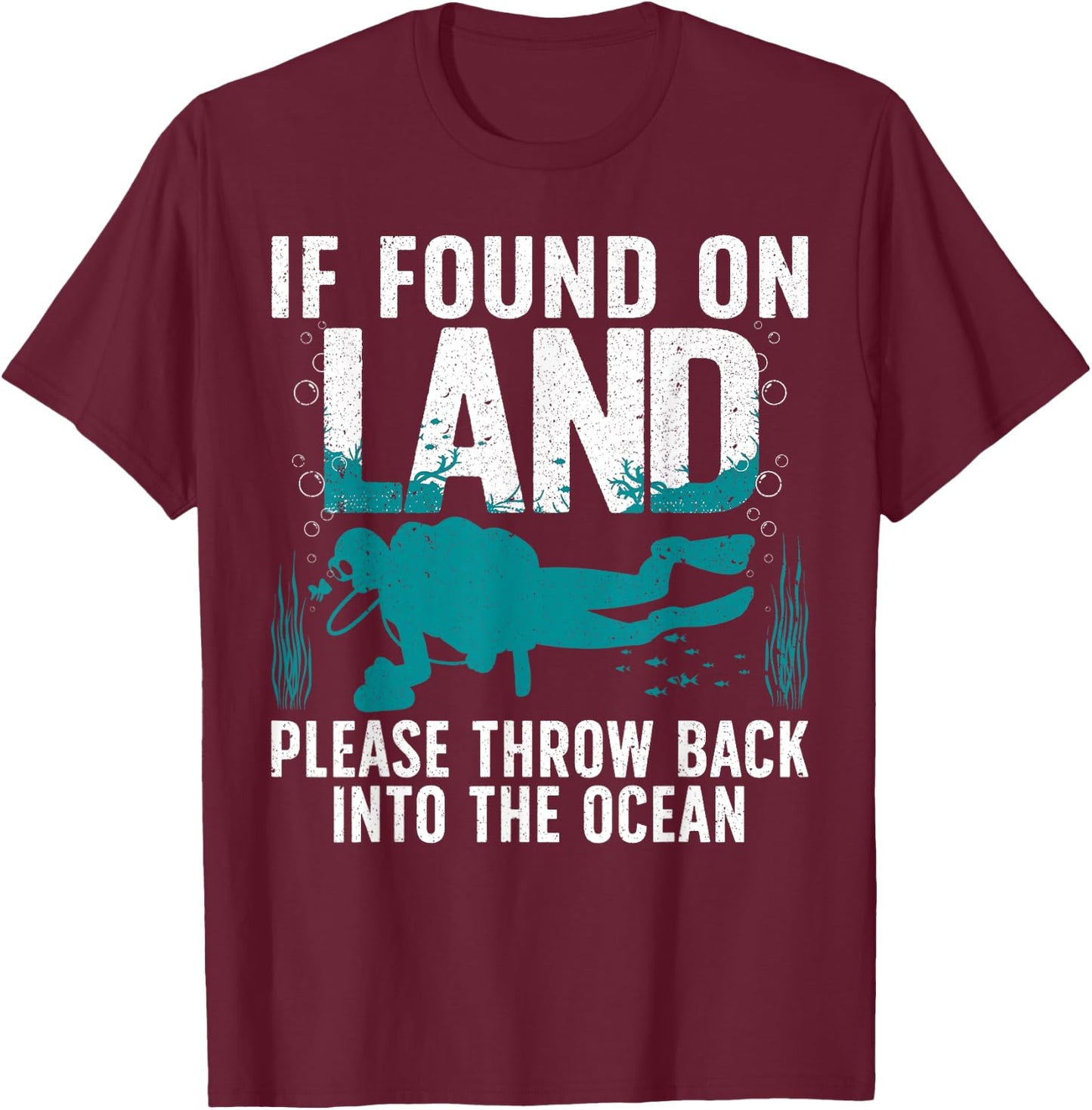 Cool Scuba Diving Women Ocean Open Water Scuba Diver T-Shirt - T-Shirt | Maroon