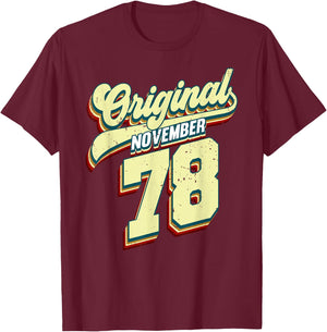 November Original 1978 T-Shirt - T-Shirt | Maroon