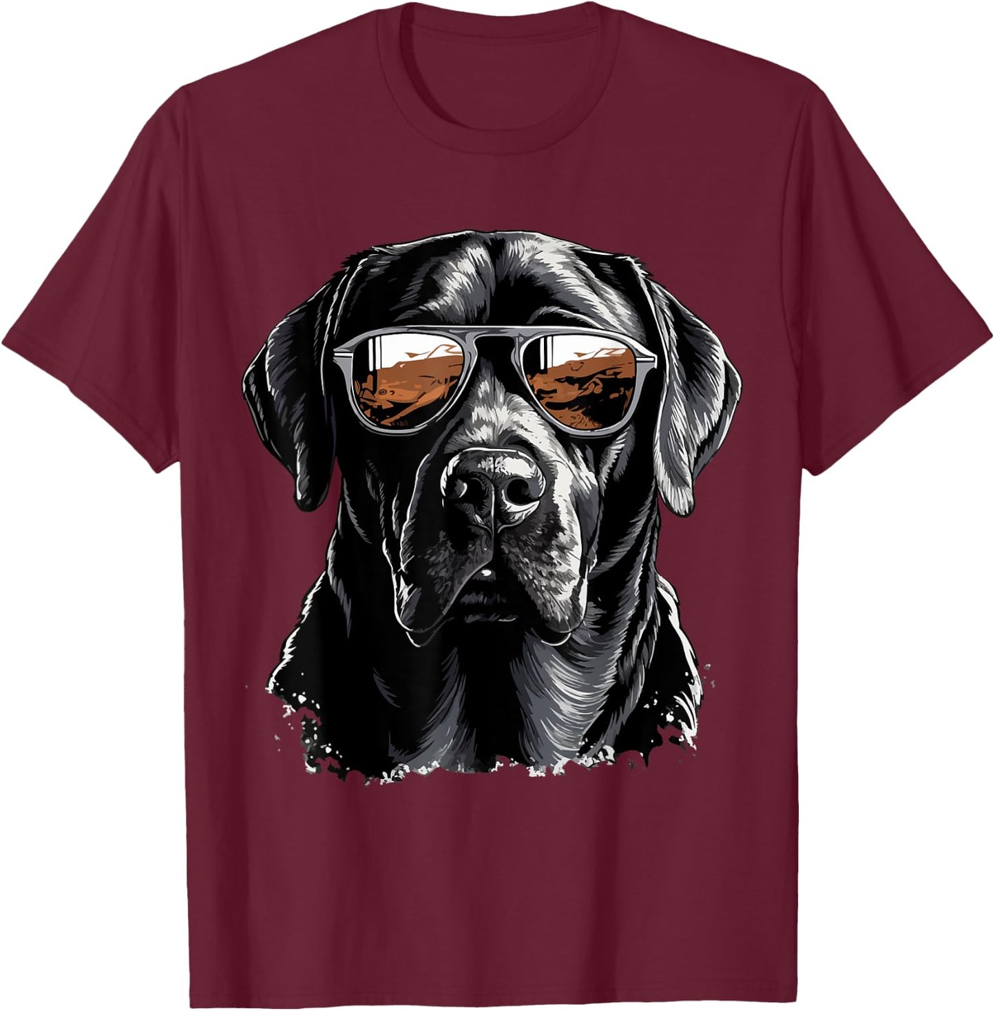 Labrador Retriever Lab Dog Breed Pet with Sunglasses Women Kids T-Shirt - T-Shirt | Maroon