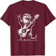 Rock n Roll Otter Playing Guitar Funny Otter T-Shirt - T-Shirt | Maroon