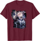 Tropical Wolves, Wolf Howling At Moon, Moonrise T-Shirt - T-Shirt | Maroon