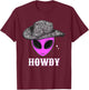 Cool Cowboy Hat Alien Howdy Space Western Disco Theme T-Shirt - T-Shirt | Maroon