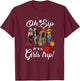 Oh Sip It's A Girls Trip Funny Wine Party Black Women Queen T-Shirt - T-Shirt | Maroon