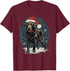 Black Labrador Christmas Santa Hat Xmas Pajama T-Shirt - T-Shirt | Maroon