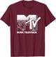 MTV Logo New York Skyline T-Shirt - T-Shirt | Maroon