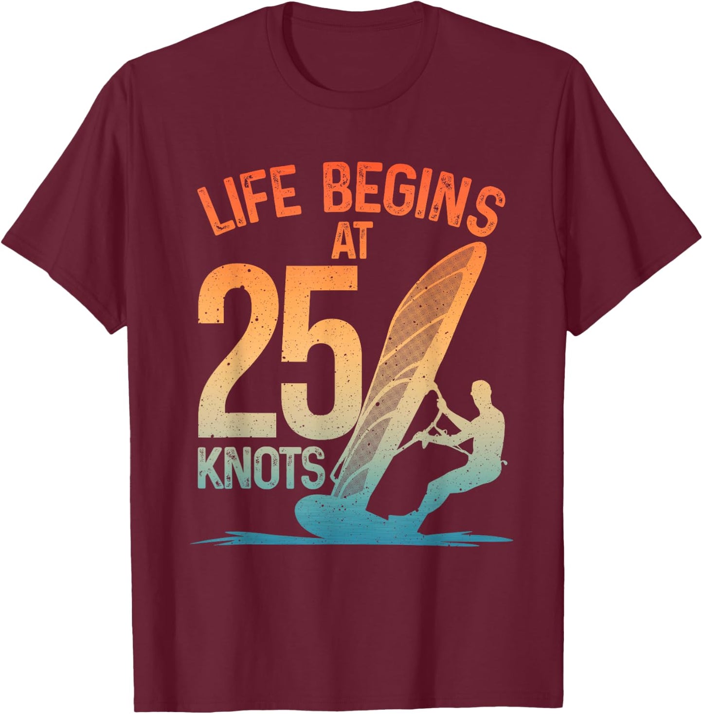 Funny Windsurfing Design Women Windsurfer Surfing T-Shirt - T-Shirt | Maroon