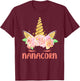 Funny Nanacorn Unicorn Mama Lover Family Matching Costume T-Shirt - T-Shirt | Maroon