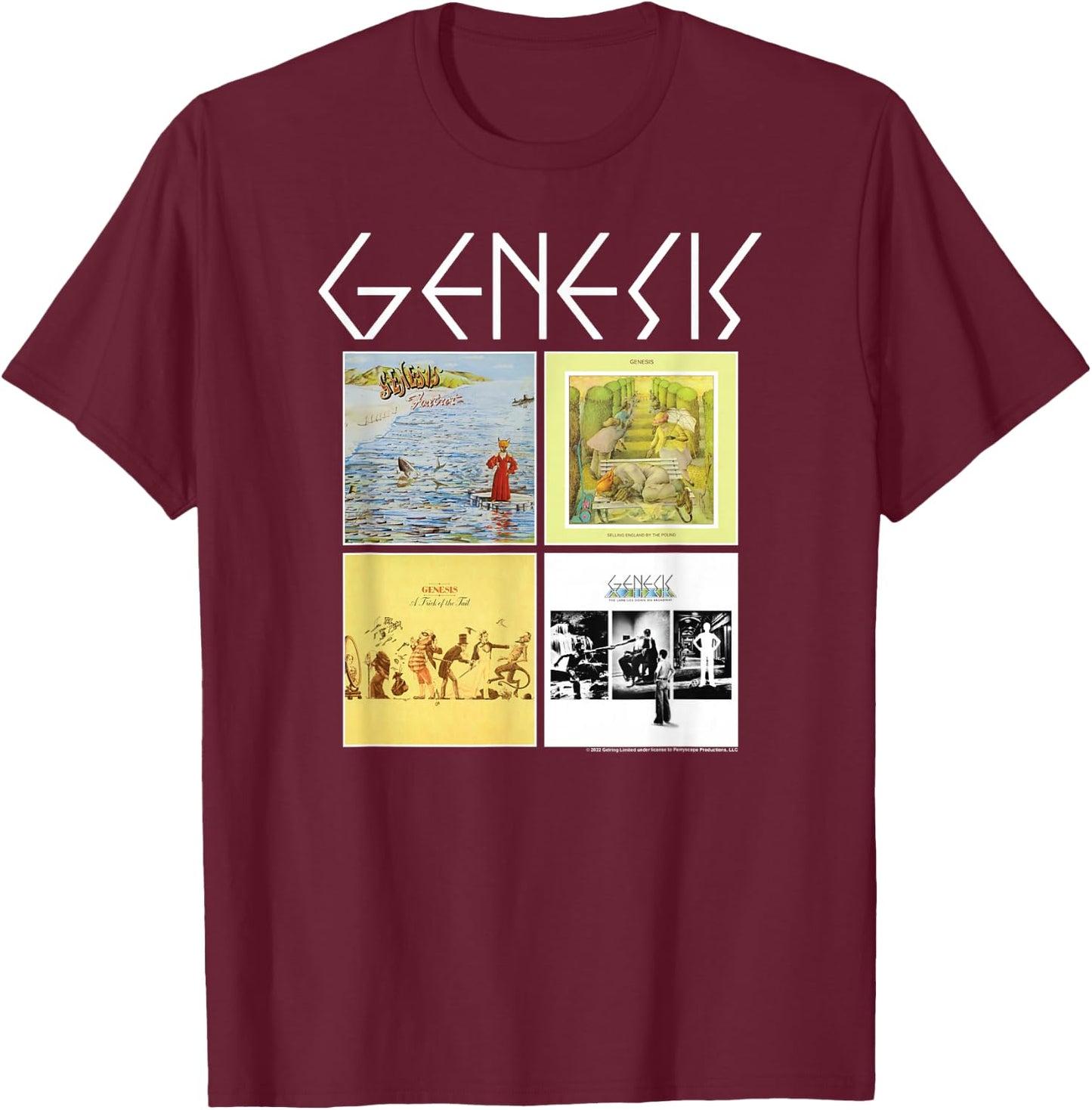Genesis - Album Grid T-Shirt - T-Shirt | Maroon
