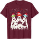 Funny Christmas Shirt Santa Alien Saucer UFO Abduction T-Shirt - T-Shirt | Maroon