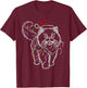 Persian Cat Santa Christmas Tree Lights Ugly Pajamas Mom Dad Women Kids T-Shirt - T-Shirt | Maroon