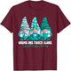 Trigeminal Neuralgia Awareness Month Teal Ribbon Gnomies T-Shirt - T-Shirt | Maroon