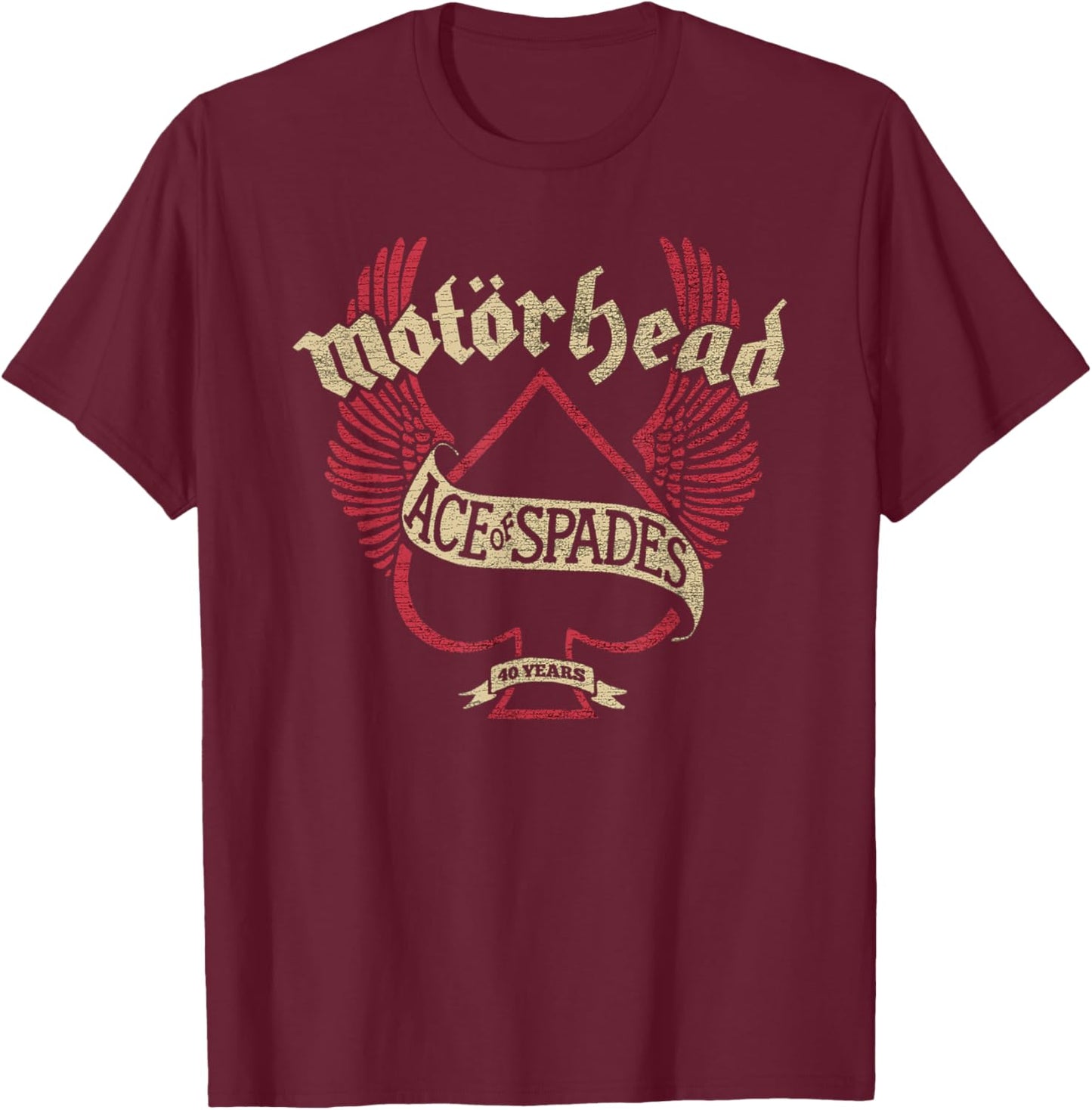 Motörhead – Spade Wings T-Shirt - T-Shirt | Maroon